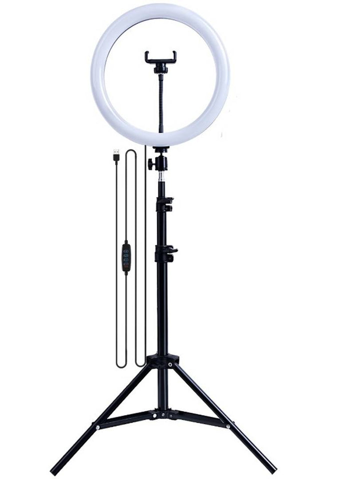 Ring Light with 7 feet Tripod Stand with Mobile Phone Clip, 10 inch Dimmable LED Ring Light with Remote Control For YouTube | Photo-shoot | Video shoot | Live Stream | Makeup  Vlogging | Compatible w