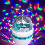 LED Decorative Disco lamp 360 Degree LED Crystal Rotating Bulb Magic Disco LED Light, Multi-colored
